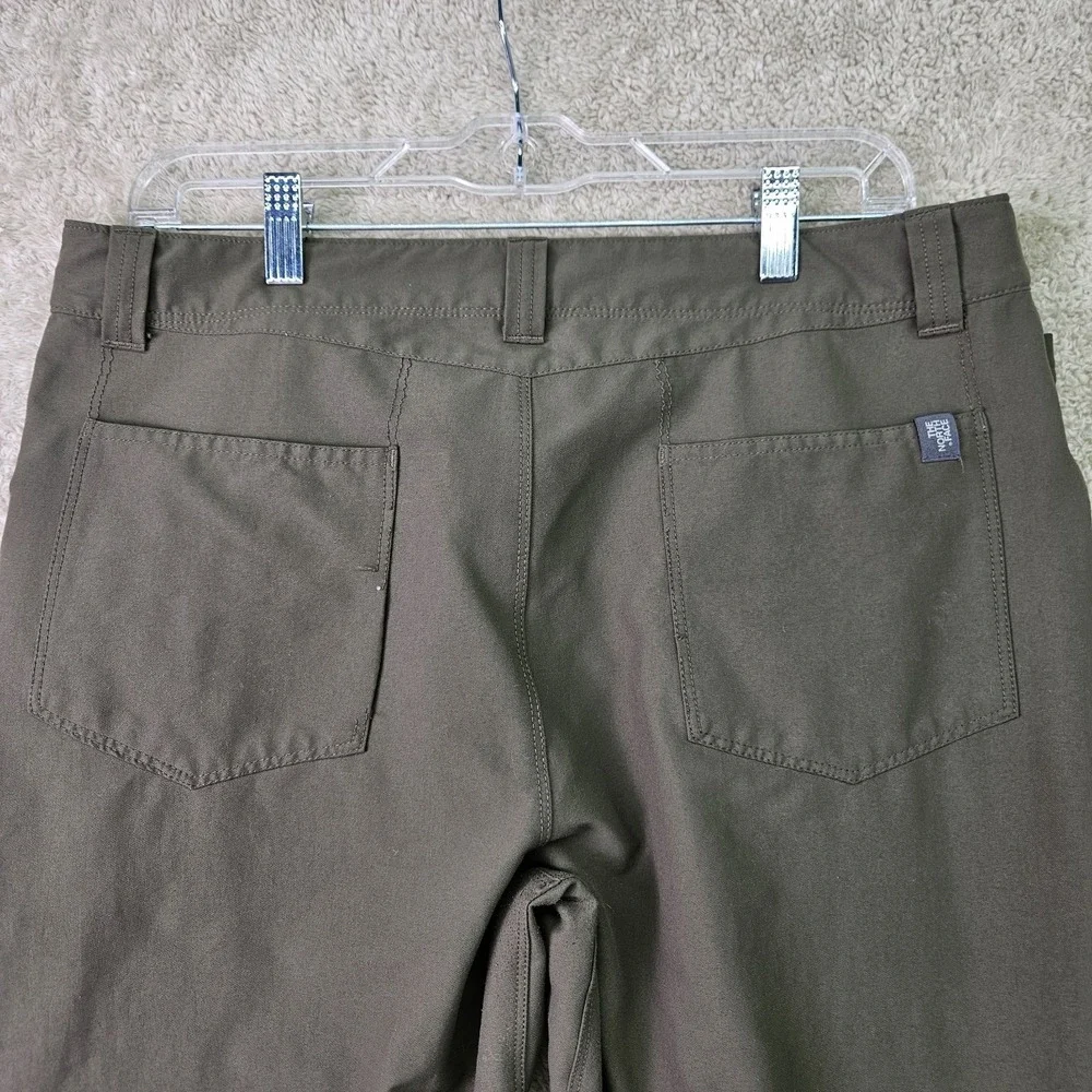 The North Face Tech Pants Mens 34x30‎ Olive Green Outdoor Hiking Straight Leg